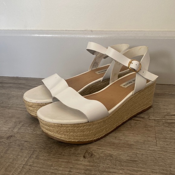 Steve Madden Shoes - Steve Madden Platform Espadrille Sandals White